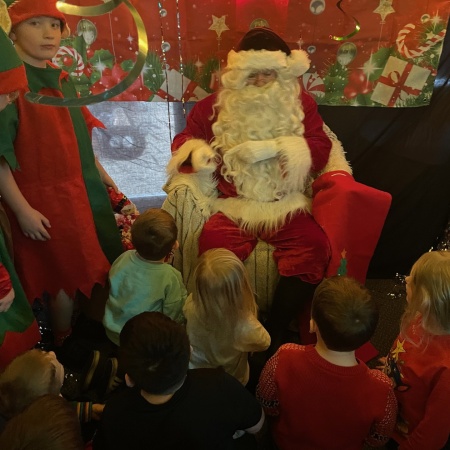 Santa comes to Warwick Bridge School!